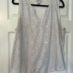 White Lace Liz Claiborne Women's Top